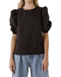 English Factory - Puff Sleeve Top - Lyst