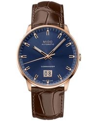 MIDO - Commander Big Date Automatic Croc Embossed Leather Strap Watch, 42Mm - Lyst