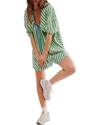 Free People - Bop Around Stripe Romper - Lyst