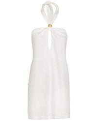 ViX - Aster Halter Linen Blend Cover-Up Dress - Lyst
