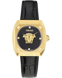 Versace - Antares Leather Strap Watch, 35Mm - Lyst