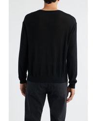 FRAME - Superfine Merino Wool & Cashmere Crewneck Sweater - Lyst