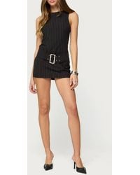 Edikted - Sharone Belted Pinstripe Romper - Lyst