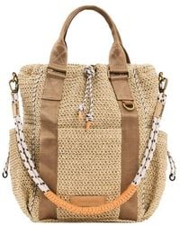 Desigual - Medium Voyager Raffia Backpack - Lyst