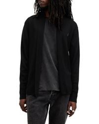 AllSaints - Mode Merino Wool Shawl Collar Cardigan - Lyst