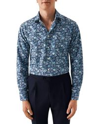 Eton - Slim Fit Floral Cotton Dress Shirt - Lyst