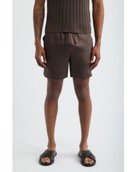 Open Edit - Satin Drawstring Shorts - Lyst