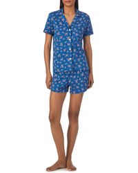 Lauren by Ralph Lauren - Floral Cotton Blend Short Pajamas - Lyst