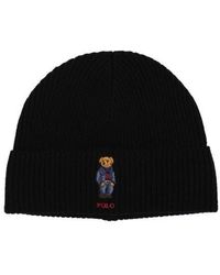 Polo Ralph Lauren - Solid Denim Bear Beanie - Lyst