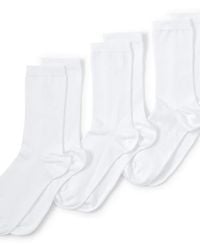 Lands' End - 3-Pack Everyday Basic Crew Socks - Lyst