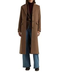Ralph Lauren - Longline Wool Blend Reefer Coat - Lyst