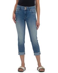 Kut From The Kloth - Amy Low Rise Crop Slim Straight Leg Jeans - Lyst
