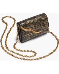 Donna Karan - Malverne Metallic Croco Wallet On String - Lyst