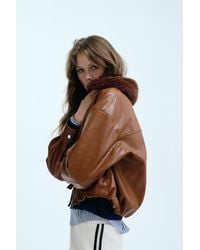H&M - Fluffy-Collared Jacket - Lyst
