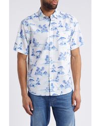 Tommy Bahama - Nova Wave Beach Days Short Sleeve Stretch Cotton Button-up Shirt - Lyst