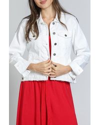 Apny - Frayed Denim Jacket - Lyst