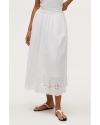 Michael Stars - Grace Embroidered Eyelet Cotton Midi Skirt - Lyst