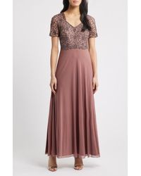 Pisarro Nights - Beaded Bodice A-Line Gown - Lyst
