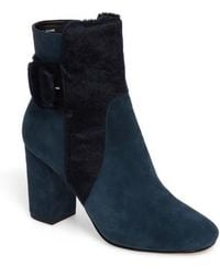 skyler ankle bootie with tea rose mesh