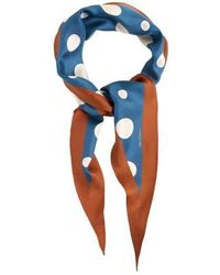 Lost Pattern - Retro Polka Silk Diamond Neckerchief - Lyst