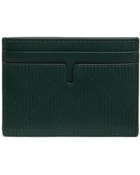 Burberry - Sandon Check Stitched Leather Card Case - Lyst