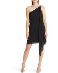 Vince Camuto - Rhinestone Detail One-shoulder Cocktail Dress - Lyst