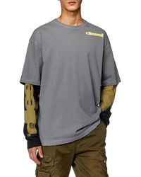 DIESEL - Diesel T-wesher-n3 Layered Long Sleeve T-shirt - Lyst