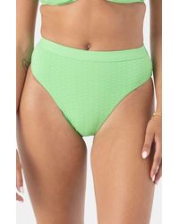 Roxy - Haleiwa Banded High Waist Bikini Bottoms - Lyst