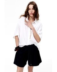 H&M - Denim Drawstring Shorts - Lyst