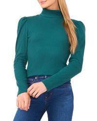 Cece - Gathered Sleeve Turtleneck Top - Lyst