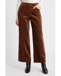 Theory - Front Seam Cotton Blend Corduroy Pants - Lyst