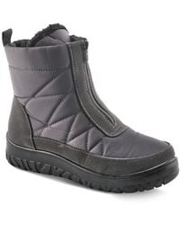 Flexus by Spring Step - Lake Effect Waterproof Faux Fur Lined Quilted Snow Bootie - Lyst
