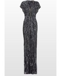 Jenny Packham - Zola Sequin-Embellished V-Neck Maxi Dress - Lyst