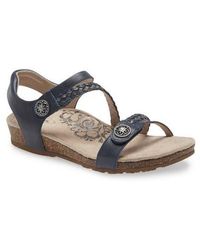 Aetrex - Jillian Braided Leather Strap Sandal - Lyst