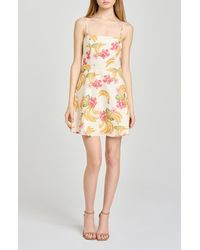 Wayf - Havana Fruit Print Linen Blend Minidress - Lyst