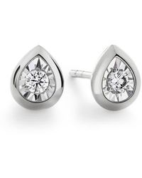 Monica Vinader - Lab Grown Diamond Pear Stud Earrings - Lyst