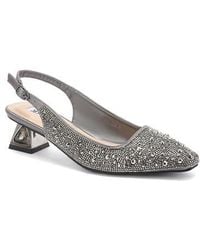 Lady Couture - Rhinestone Jewel Heel Slingback Pump - Lyst