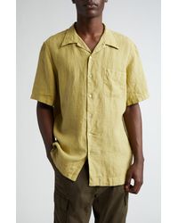 Massimo Alba - Short Sleeve Linen Button-up Shirt - Lyst