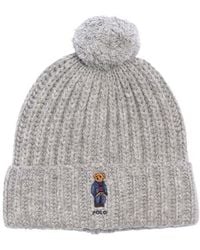 Polo Ralph Lauren - Denim Bear Pompom Beanie - Lyst