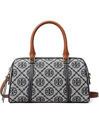 Tory Burch - Petite T Monogram Jacquard Barrel Bag - Lyst