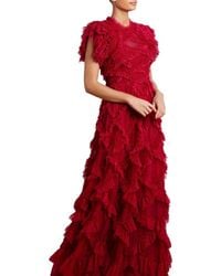 Needle & Thread - Genevieve Ruffle Short Sleeve Maxi Gown - Lyst