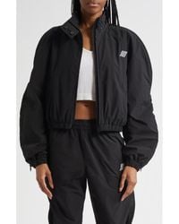Alexander Wang - Zip Sleeve Oversize Crop Track Jacket - Lyst