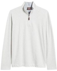 Johnston & Murphy - Icon Reversible Cotton Blend Quarter Zip Pullover - Lyst