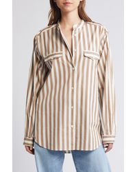 FRAME - Femme Stripe Button-up Shirt - Lyst