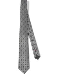 Brunello Cucinelli - Silk Tie With Squares Pattern - Lyst