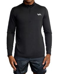 RVCA - Recycled Polyester Blend Quarter Zip Pullover - Lyst