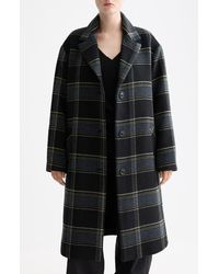 Scotch & Soda - Relaxed Fit Plaid Single Breasted Coat - Lyst