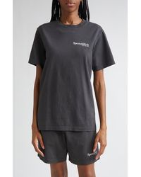 Sporty & Rich - Health & Wellness Club New York Cotton Graphic T-Shirt - Lyst