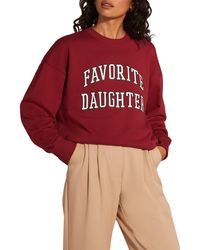 FAVORITE DAUGHTER - Collegiate Cotton Graphic Sweatshirt - Lyst
