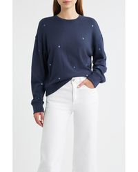 Rails - Ramona Star Embroidered Crewneck Sweatshirt - Lyst